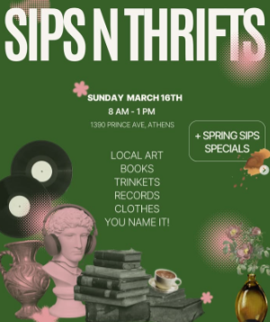 Sips & Thrifts Flyer