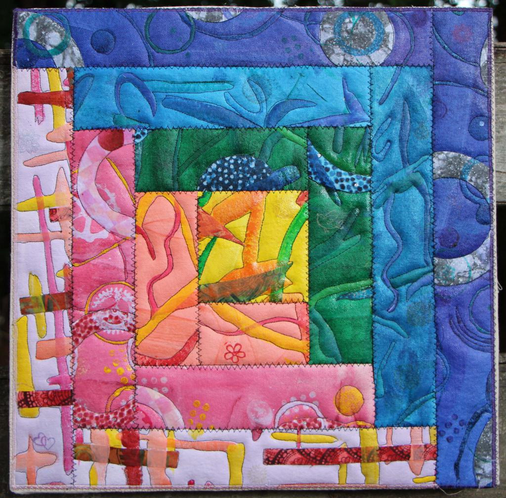 Quilted acrylic artwork