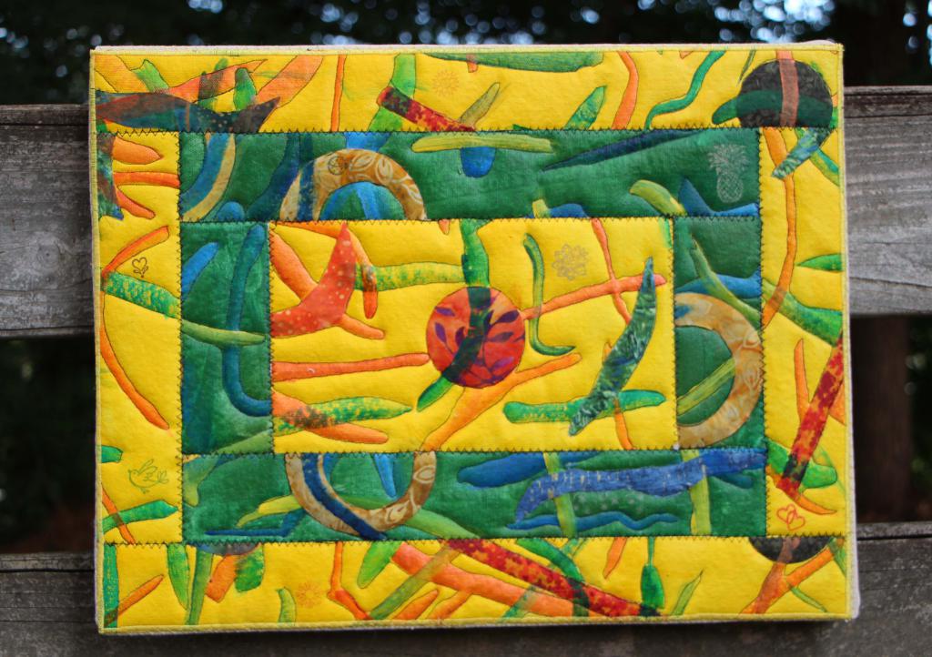 Quilted acrylic artwork
